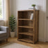 11.75" x 23.75" x 47.5" Cappuccino Particle Board Adjustable Shelves Bookshelf
